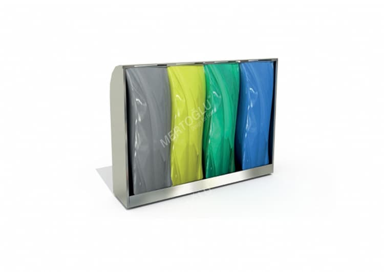 Geri Dönüşüm Atık Üniteleri Mak-643a-Dörtlü Poşetli