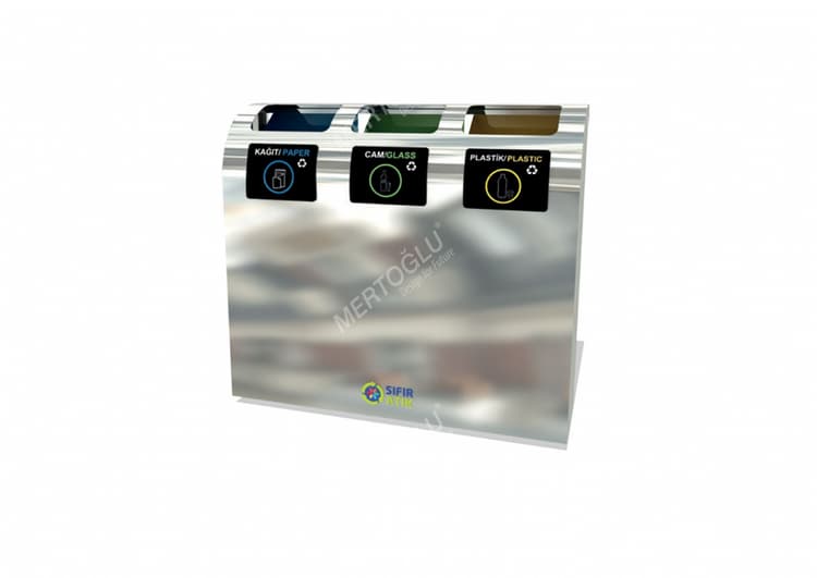Geri Dönüşüm Atık Üniteleri Mak-643a Üçlü Kovalı