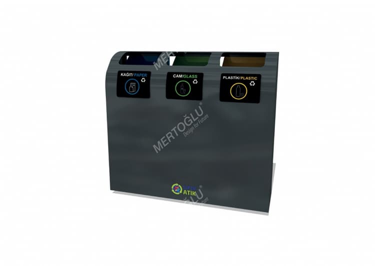 Geri Dönüşüm Atık Üniteleri Mak-643b Üçlü Poşetli