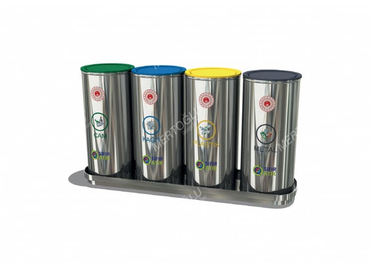 Sıfır Atık Projesi Geri Dönüşüm Atık Ünitesi Mak-608a Dörtlü