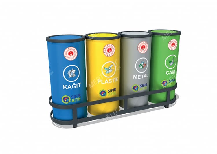 Sıfır Atık Projesi Geri Dönüşüm Atık Ünitesi Mak-608b Dörtlü