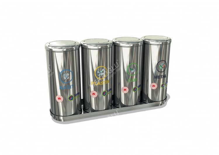 Sıfır Atık Projesi Geri Dönüşüm Atık Ünitesi Mak-661a Dörtlü