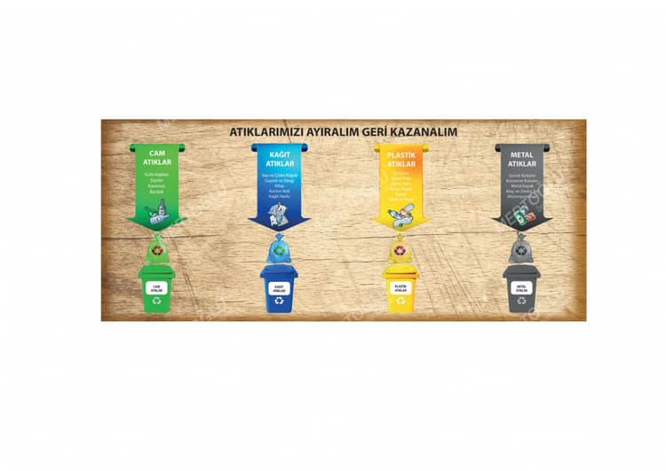 Sıfır Atık Projesi Yönlendirme Panosu Msa-110d Dörtlü