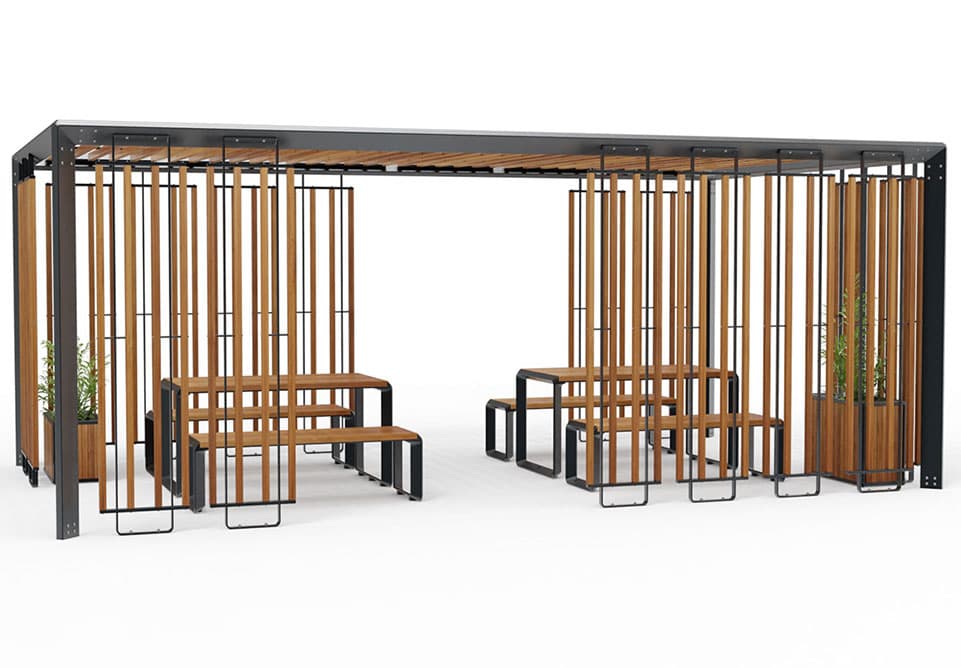 Öne Çıkan **Equinox Serisi Pergole & Banklar ve Piknik Masaları**